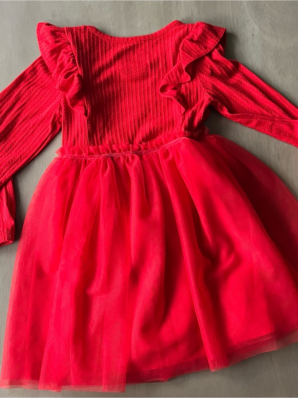 Cat & Jack Red Ruffle Tulle Party Dress
